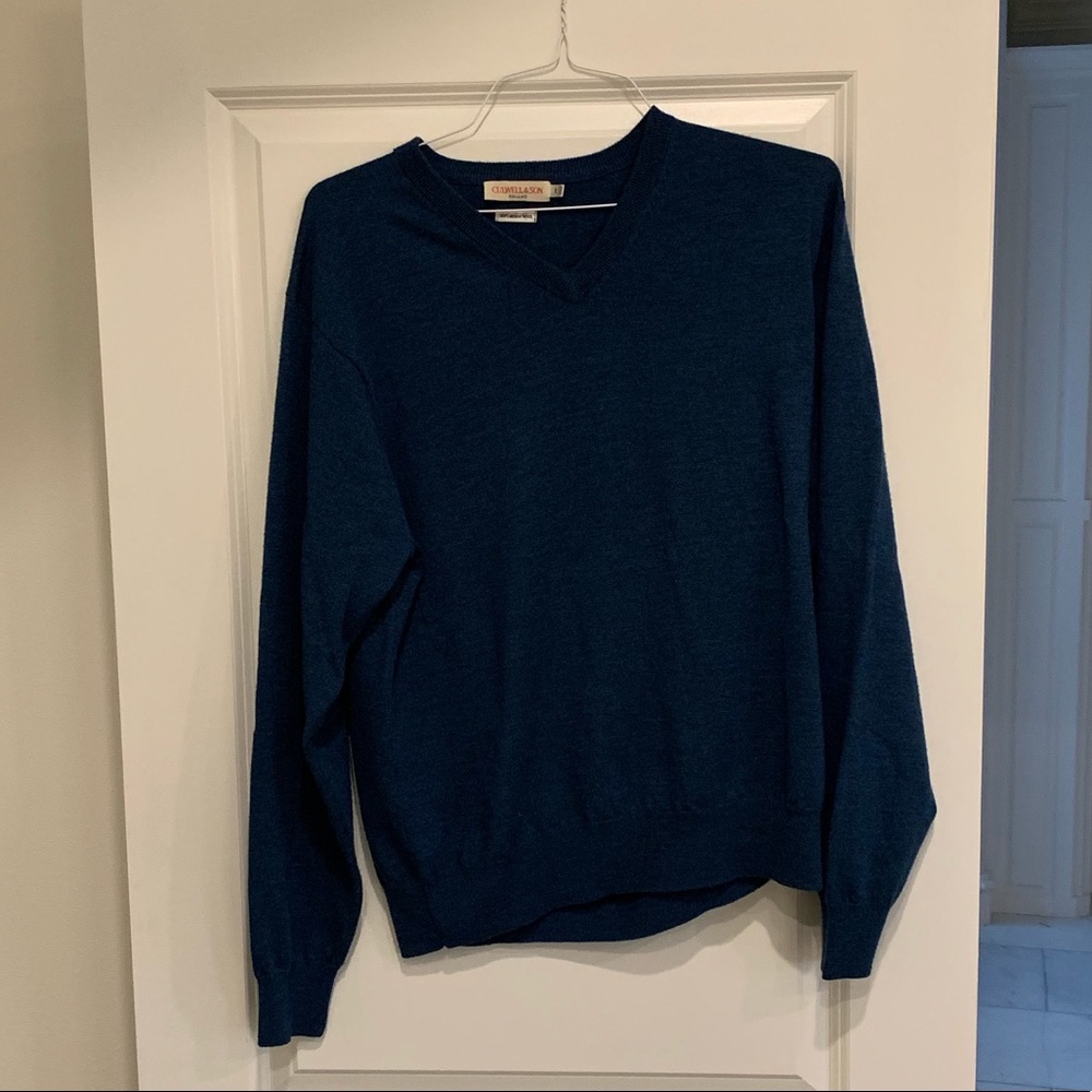 Men’s 100% merino wool Culwell & Son large sweater